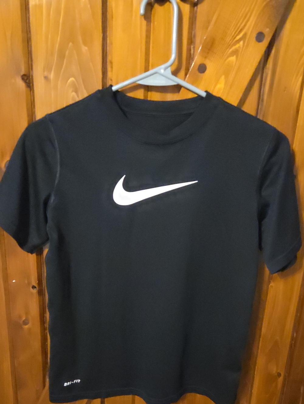 Nike Black Short-Sleeve Tee with White Swoosh